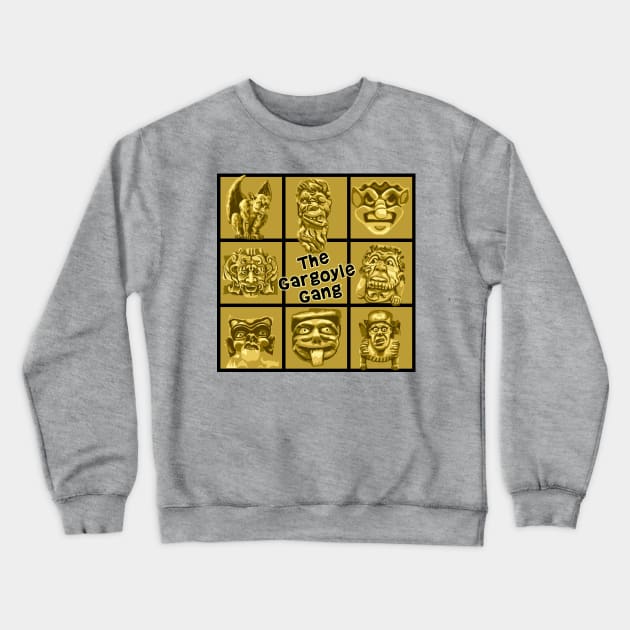 The Golden Gargoyle Gang Crewneck Sweatshirt by Slightly Unhinged